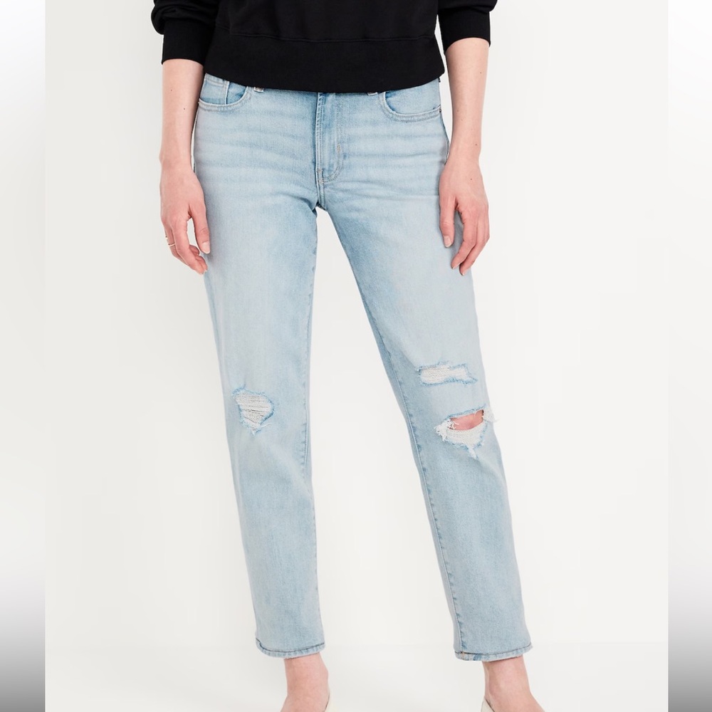 🆕 Distressed Cropped Ankle Jeans